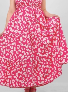 Leopard Dress - Hot Pink